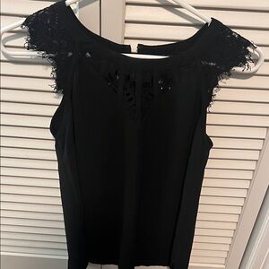 41 Hawthorn Black Lace Accent Blouse